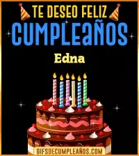 GIF Te deseo Feliz Cumpleaños Edna